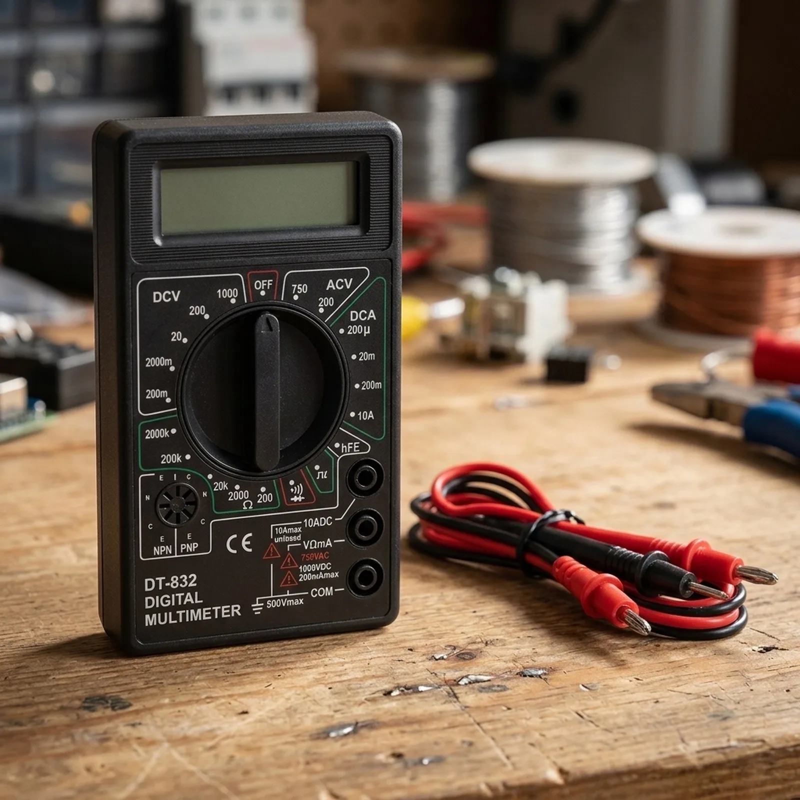 DT-830D Digital Multimeter 1999 Counts AC DC Voltage Resistance Tester Handheld Pocket Meter For Electrical Testing Tool
