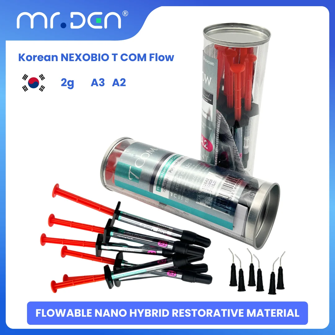 Nexobio T Com Flow Dental Flowable Restorative Material 2g X6 Syringes A2 A3 Nano Hybrid Teeth Repair Korean Dentistry