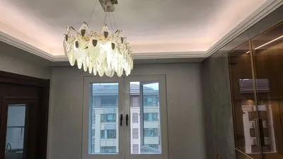 LED Postmodern Colorized Peacock Gold Designer