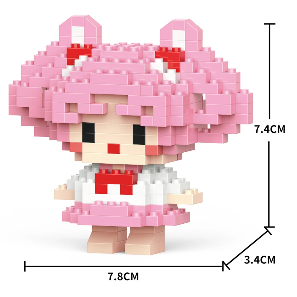 Cartoon Anime Sanrio Kawaii Kuromi Spons Kurome Blokken FunnyJoy Muis Bouwstenen Pop Speelgoed Kinderen Verjaardagscadeau