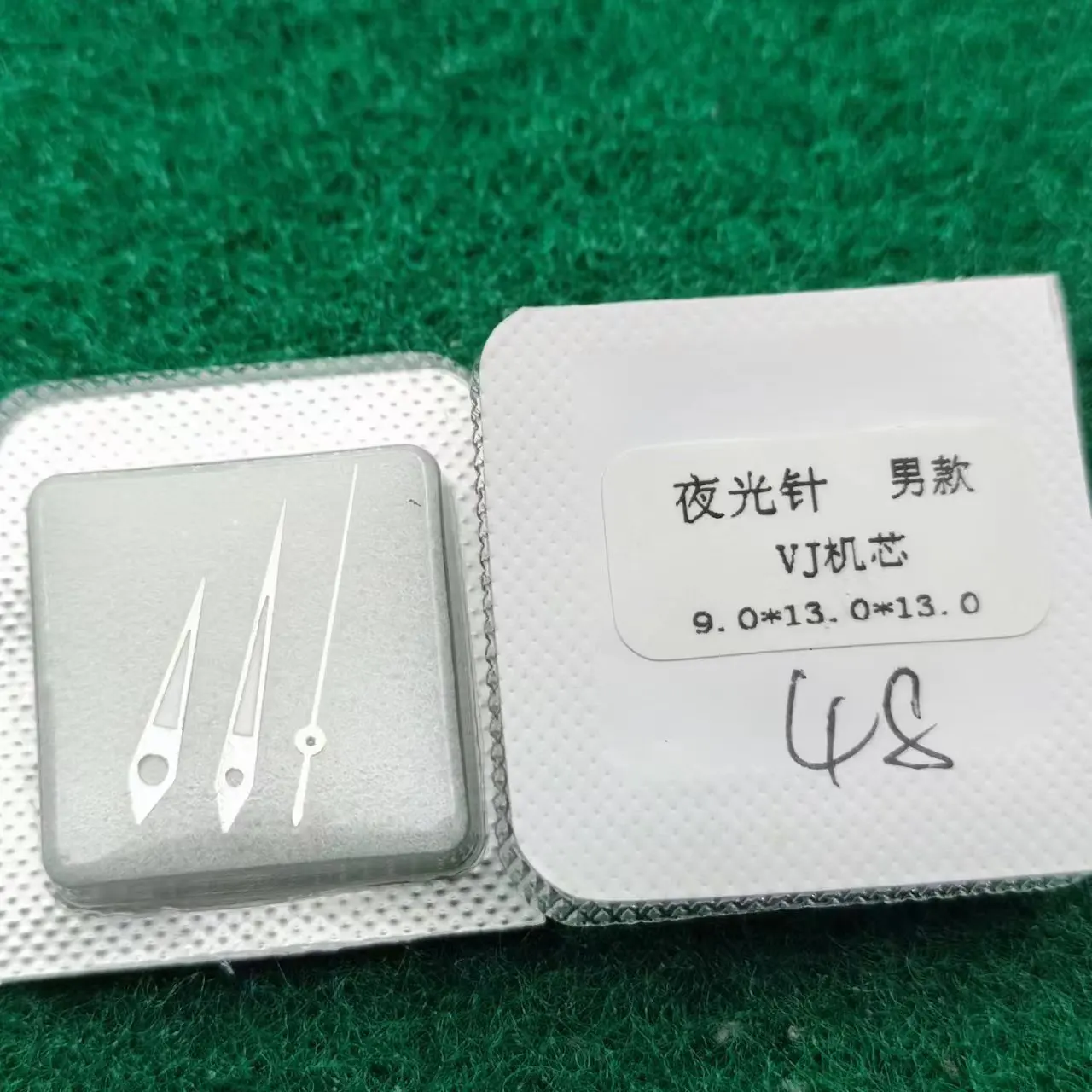 Watch accessory repair with luminous watch pins for men's quartz watch VJ32 movement with three hands, hour minute second hands