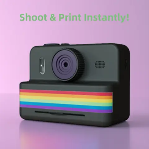 Kids Instant Camera Print Digital Children Camera For Photography Mini Printer Portable Thermal Instant Print Photo Kids Camera 2.8inch HD Video Toy Gifts