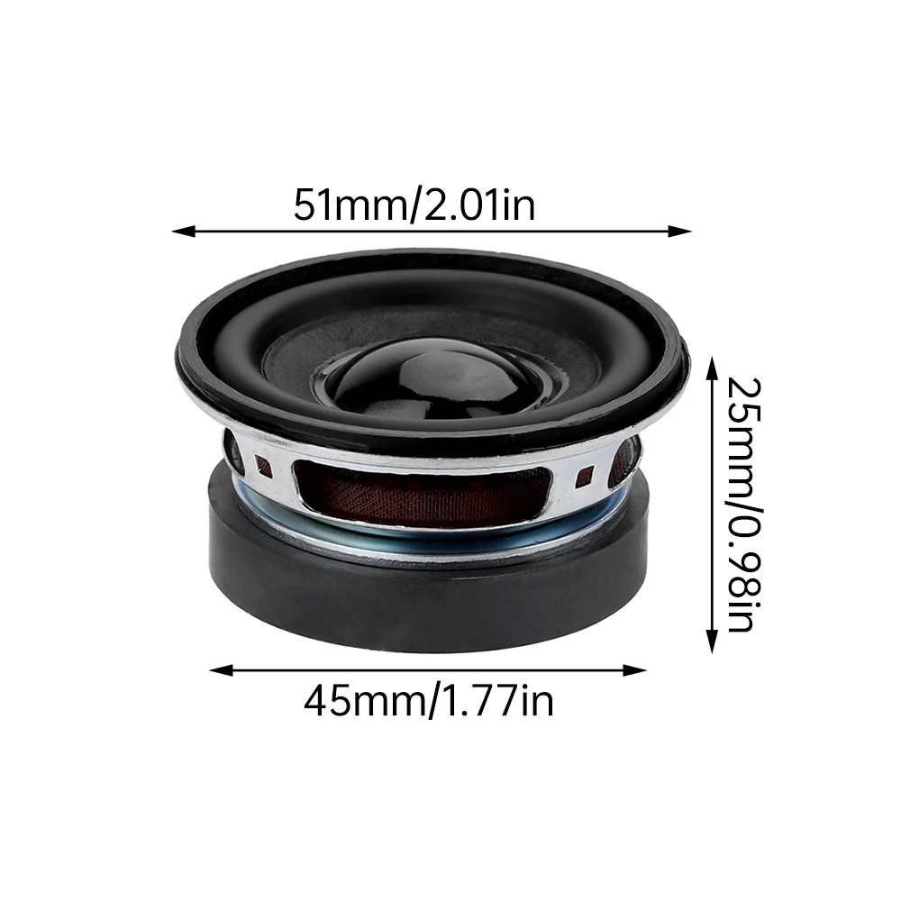 52MM 2-inch 5W 4-ohm Full Frequency Speaker For Digital Electronic Products 0. 25 ~ 20KHz Speaker For Digital Electronic Product