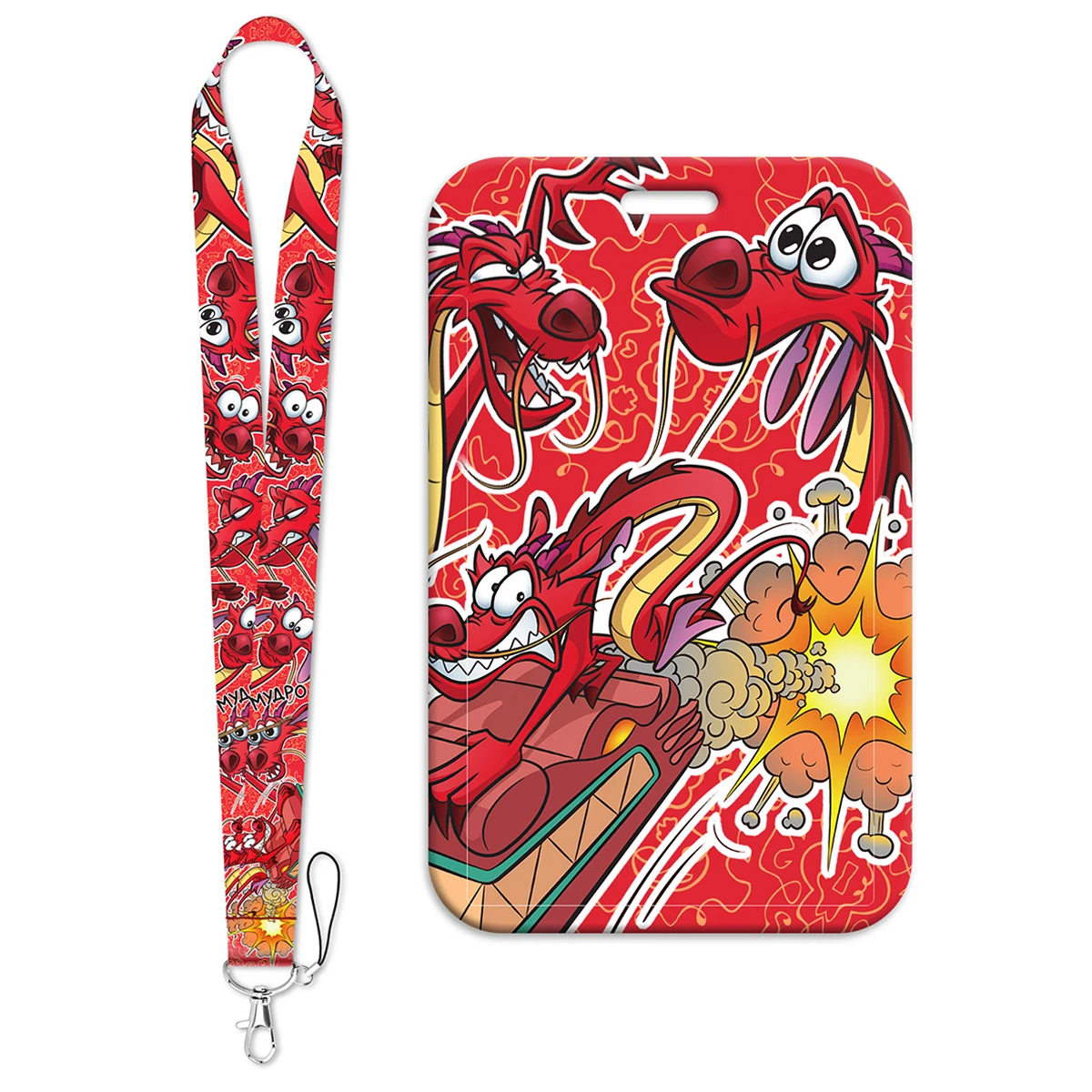 Red Dragon Lanyard Card Holder Neck Strap for Key ID Card Cell Phone Straps Badge Holder DIY Hanging Rope Key Ring Accessories