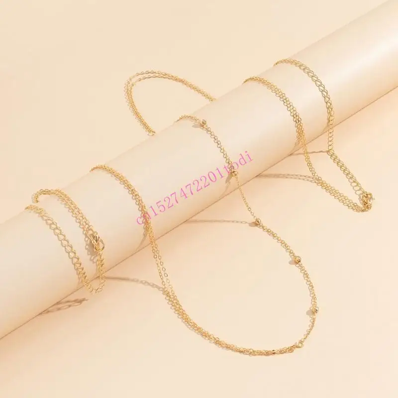 

M76B Belly Chain Body Chain Body Necklace Waist Chains Belly Chain Body Jewelry Alloy Material Gift for Women and Girl