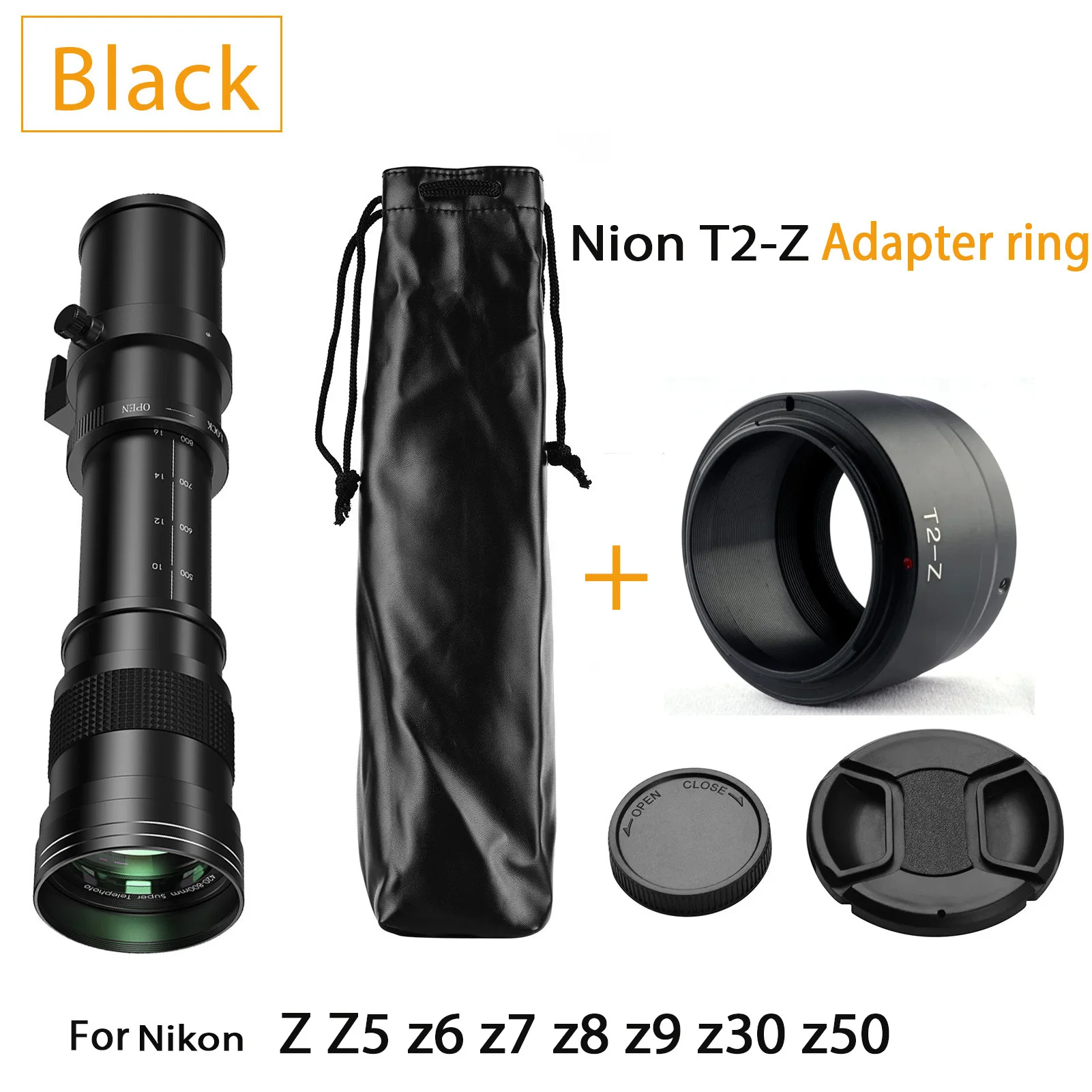 Lightdow-手動望遠ズームレンズ、ミラーレスカメラ、420-800mm、f 8.3