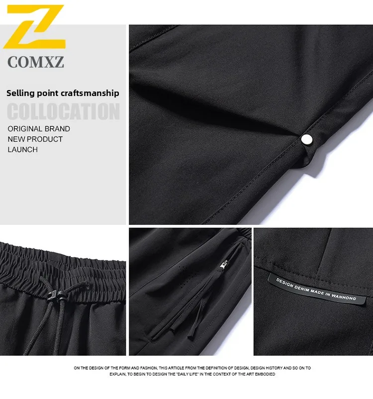 Men's Casual Pants Summer New Quick Drying Breathable Loose Camping Workwear Straight Leg Pants Outdoor Hiking Travel Men Pants