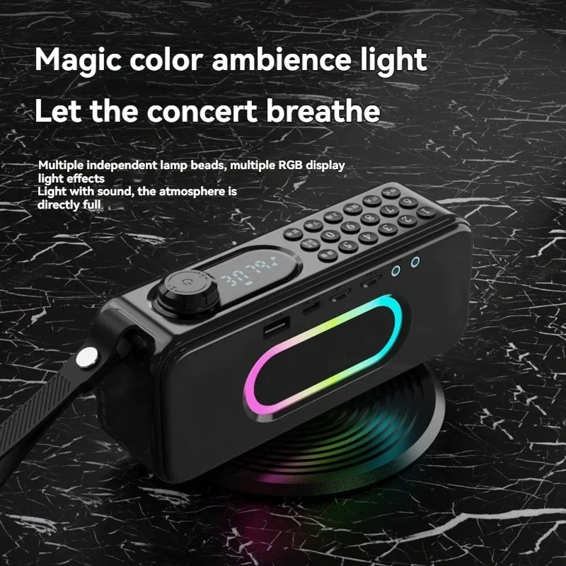 

Портативное FM-радио SANSUI F59 с MP3-плеером, беспроводными Bluetooth-колонками для улицы, Hi-Fi звуком, LED-часами и дисплеем для отображения текстов песен