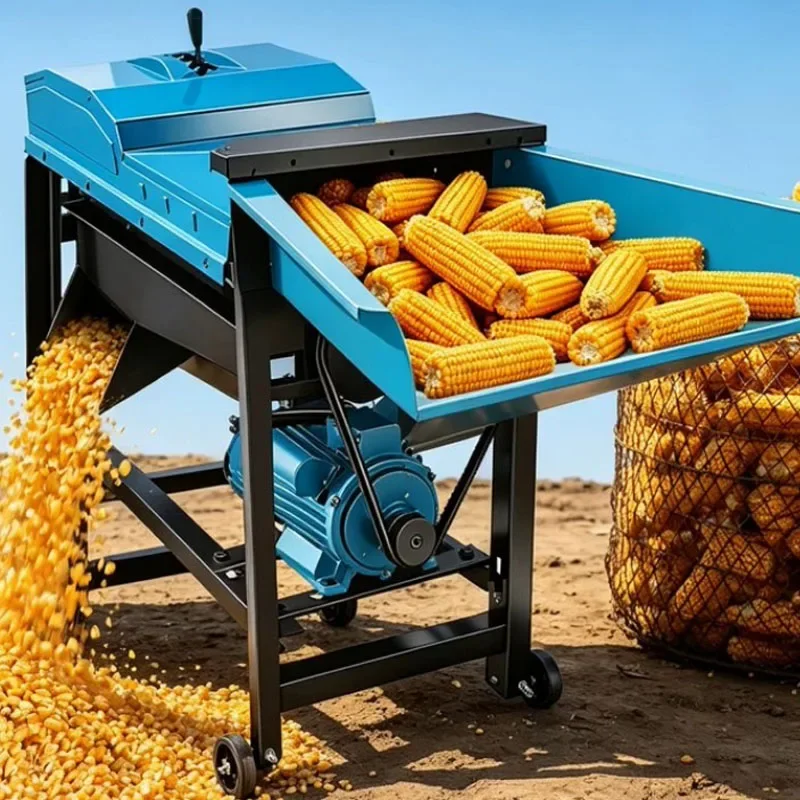 Electric Corn Threshing Machine Household Small‑Scale Corn Shelling Apparatus Farm Corn Cob Threshing Processing Equipment