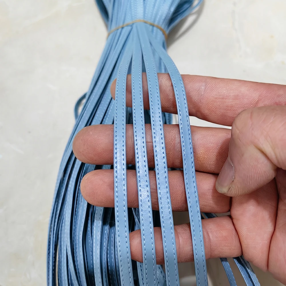 2M 5mm breites Mini-Puppen-Taschenband aus genähtem PU-Leder für DIY-Armbänder, Miniatur-Puppen-Geldbörsen, Gürtel und Bastelarbeiten – Detail 9