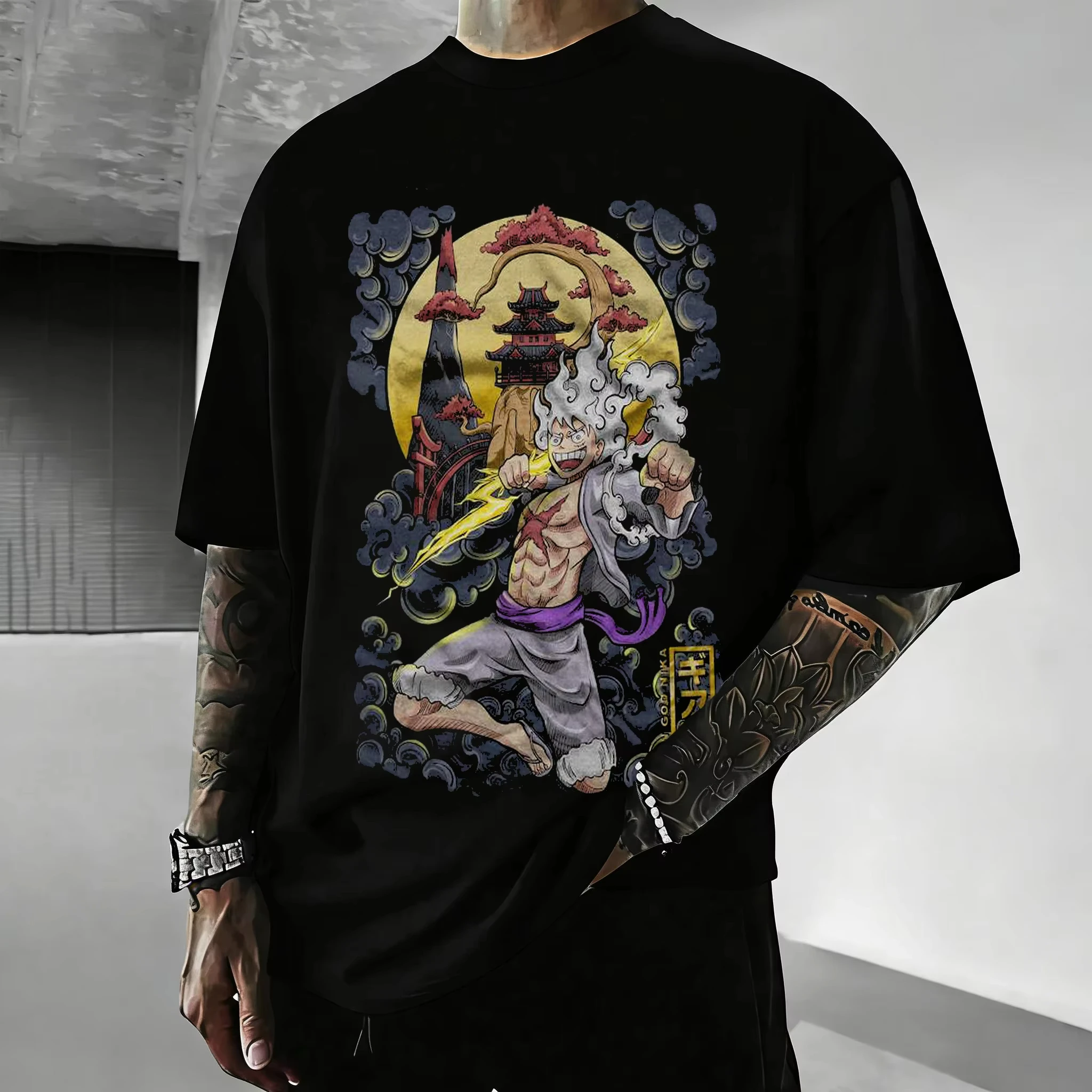 

One Piece Anime Luffy Gear5 Print T Shirt Men Women Cotton Short Sleeve Summer Y2k Graphic Tee Casual Streetwear Oversized Tops