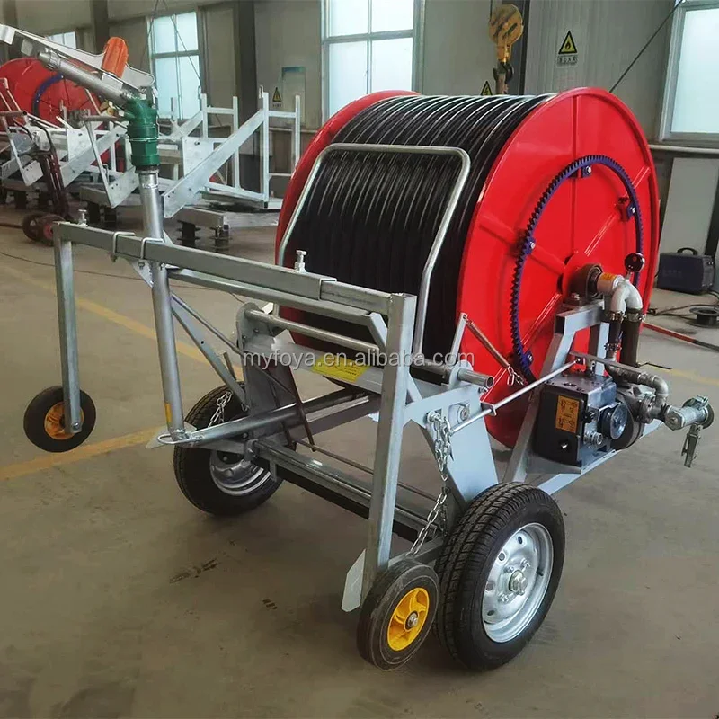 Farm Travel Irrigation Sprinklers  Hose Reel Irrigation System With Traveling Irrigator Rain