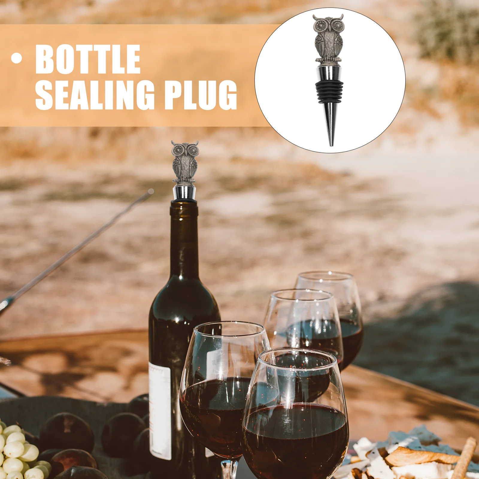 

Owl Wine Bottle Stopper Airtight Seal Reusable Decorative Stoppers For Wine Preservation Household Bar Accessories Wedding