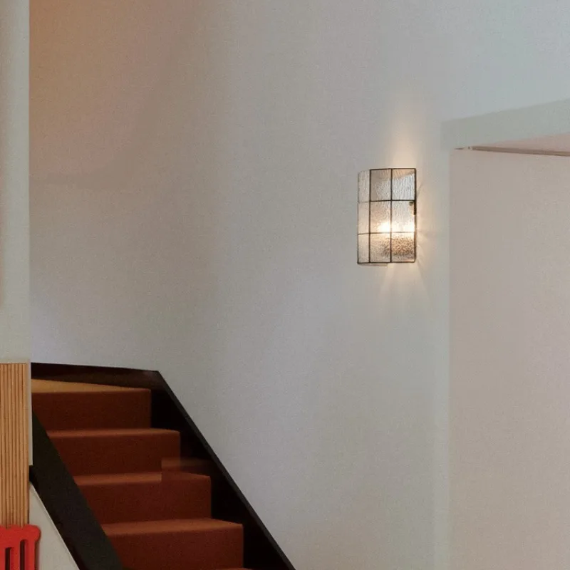 Art Glass Partition Screen Glass Wall Lamps Bathroom Half Wall Restoration Minimalist Water Ripple Living Room LED Wall Sconces