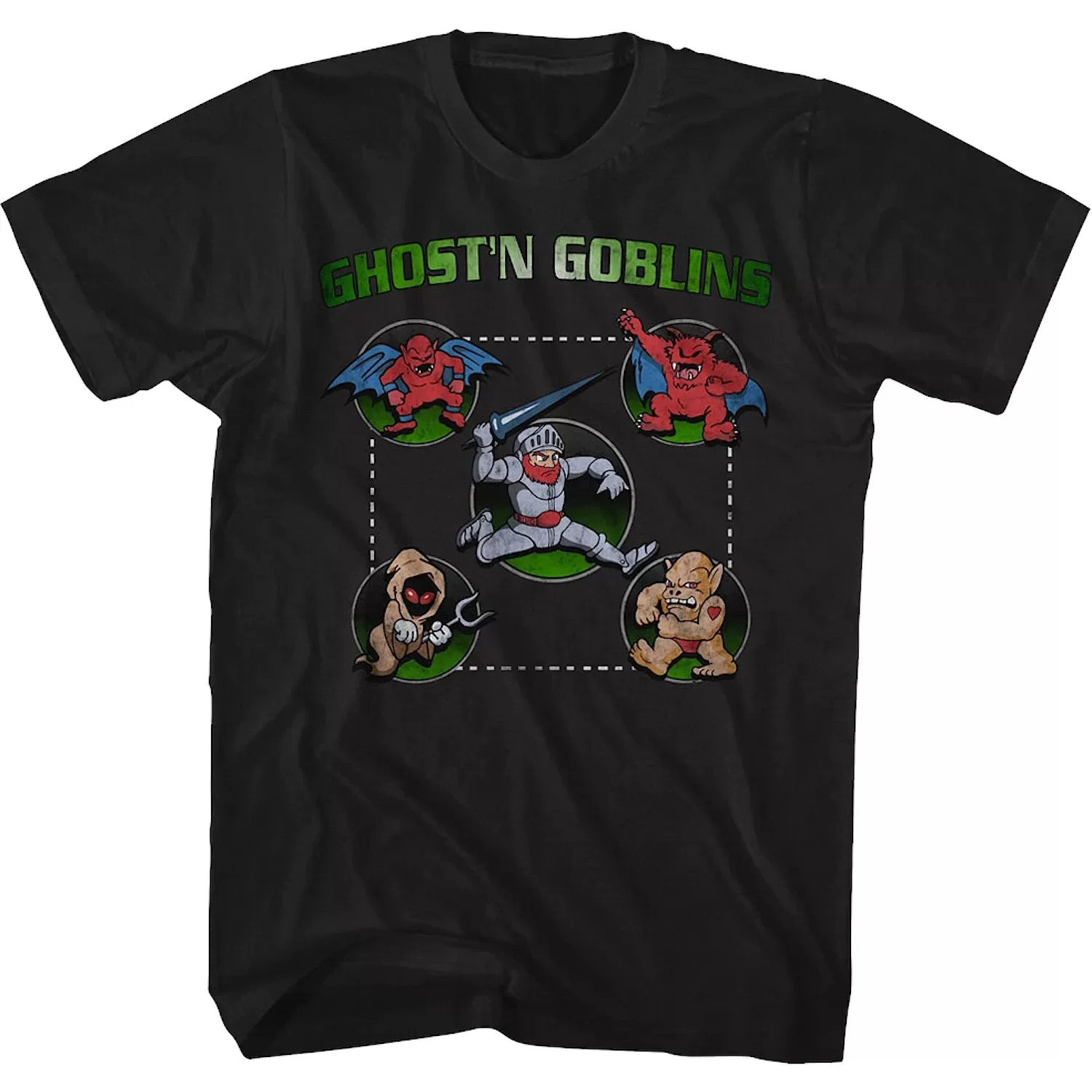 The Oregon Trail Japanese Text Ghosts 'N Goblins Graphic T-Shirt Cotton Men Women Streetwear Tee