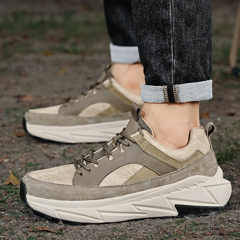 

Classic Black Men's Handmade Leather Shoes - Stitched Oxford Style Office Daily Use outdoor fashion men sneakers