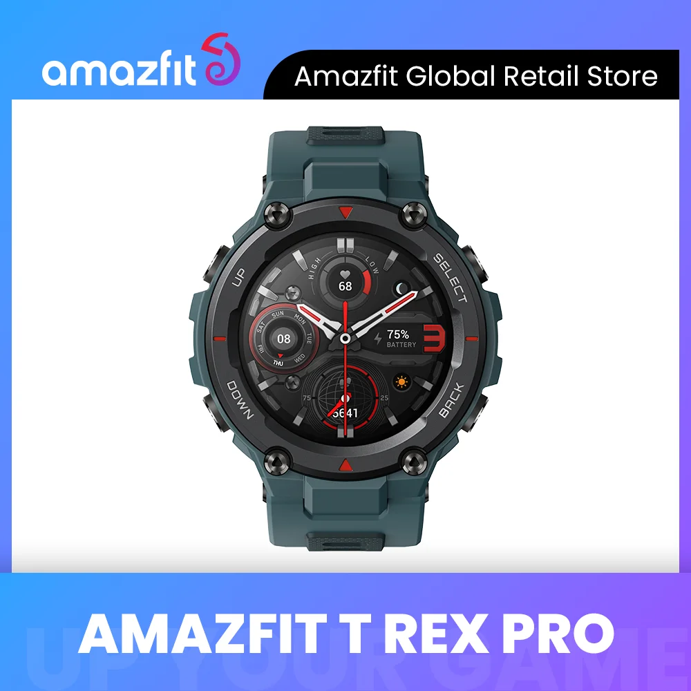 [Refurbished] Amazfit Trex Pro Man Smartwatch Swimming 18-day Battery Life 390mAh Smart Watch For Android iOS Phone