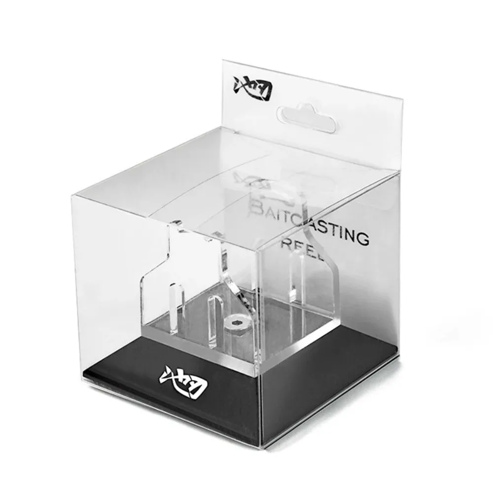 

Acrylic Material Fishing Reel Display Holder Durable Construction Transparent Design Spinning Reel Stand Stable Support