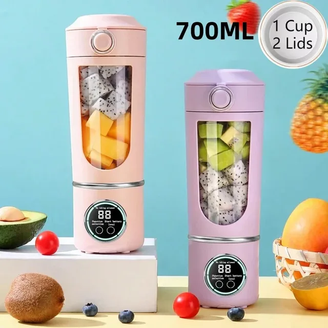 New Portable Juice Maker Blender for Shakes Smoothies 700ML Multiple Colors 12-Blades Fast Mixing 2 In 1 Blender Bottle Juicer New Portable Juice Maker Blender for Shakes Smoothies 700ML Multiple Colors 12-Blades Fast Mixing 2 In 1 Blender Bottle Juicer