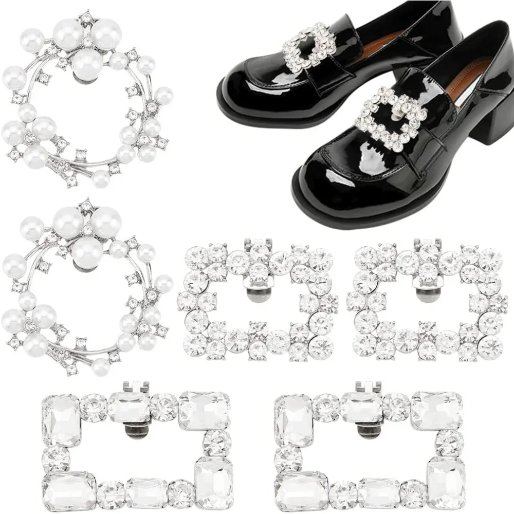 Clips para zapatos de boda con diamantes de imitación, hebillas para zapatos de cristal con alas, Clips para zapatos de Metal, hebillas para zapatos con diamantes de imitación brillantes