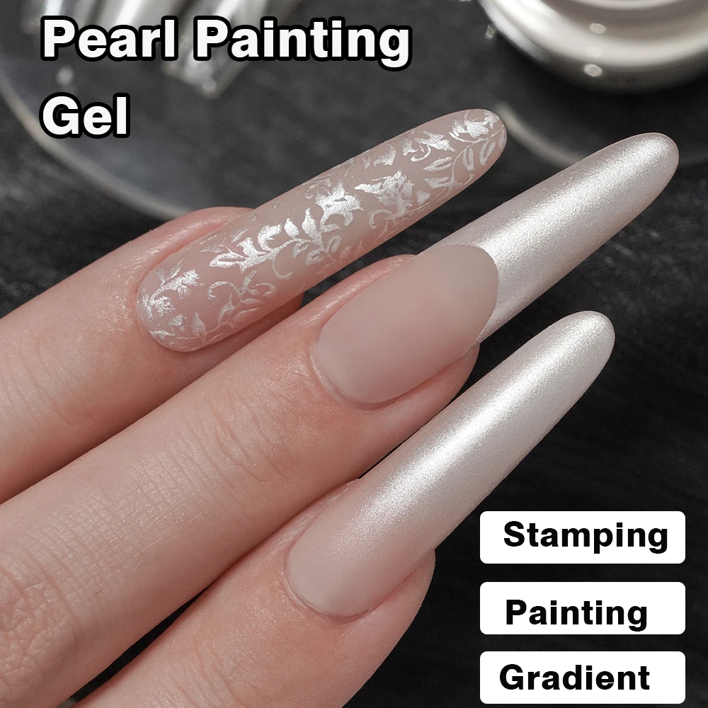 

12 Colors Satin Light Painting Solid Gel Nail Art Pigment No Wipe 3D Textured Oil Painting Designs for Manicure Colorful Aurora