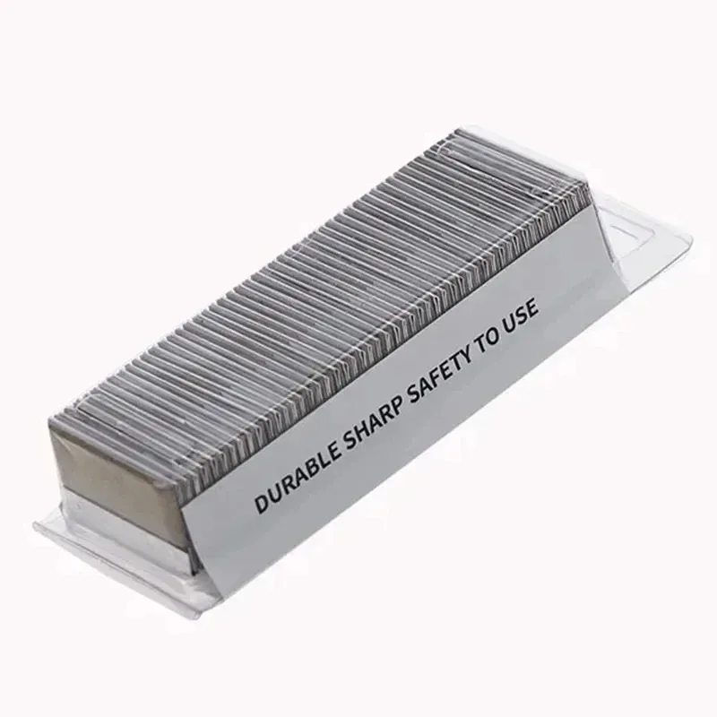 WYLIE WL-009 100Pcs Black Single Edge Blade Durable Sharp Razor for Phone Middle Frame Cover Rear Glass Scraping Pry Repair Tool