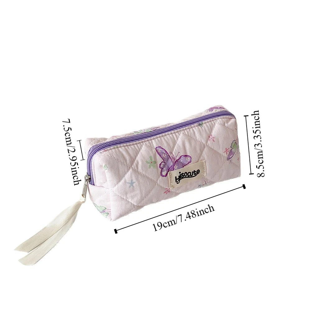 Butterfly Y2K Butterfly Stationery Bag Desktop Storage Large Capacity Korean Style Pencil Case Aesthetic Cosmetics Card Pen