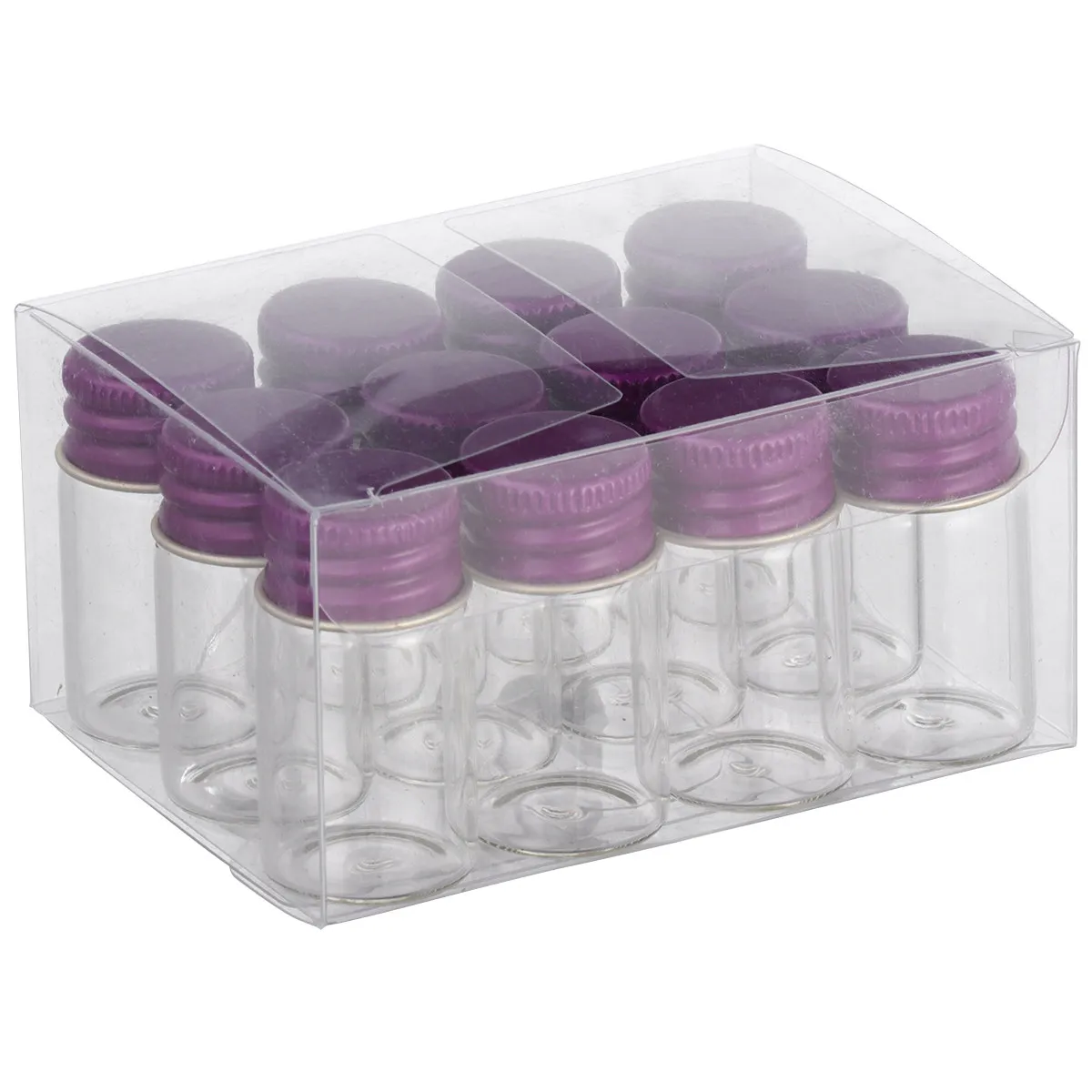 Small Vial Clear Reusable Transparent Rosy Leakproof Sealed Container