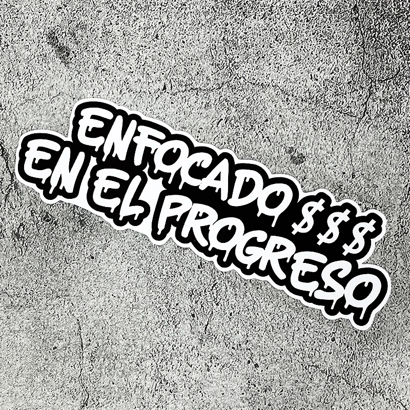 

1PC ENFOCADO EN EL PROGRESO Inspirational Sticker Waterproof Vinyl Decal Motorcycle Car Laptop Window Art Decor