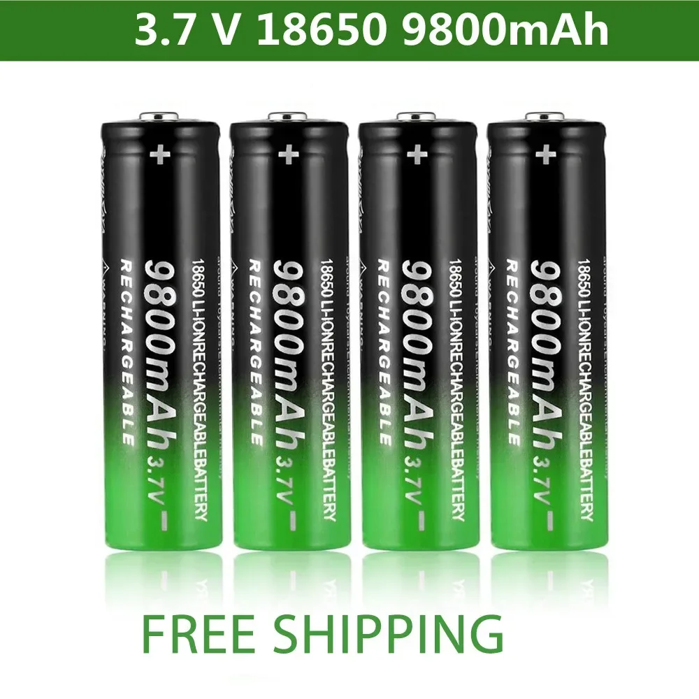 2026new fast charging 18650 battery high quality 9800mah 3.7V 18650 Li ion battery flashlight charging battery + free delivery