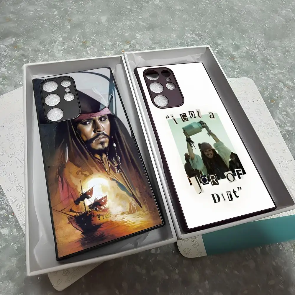 Johnny Depp Character Collage Phone Case For Samsung Galaxy S24 S23 S22 S20 S21 Note20 Ultra Plus Fe Colored Silver Cover