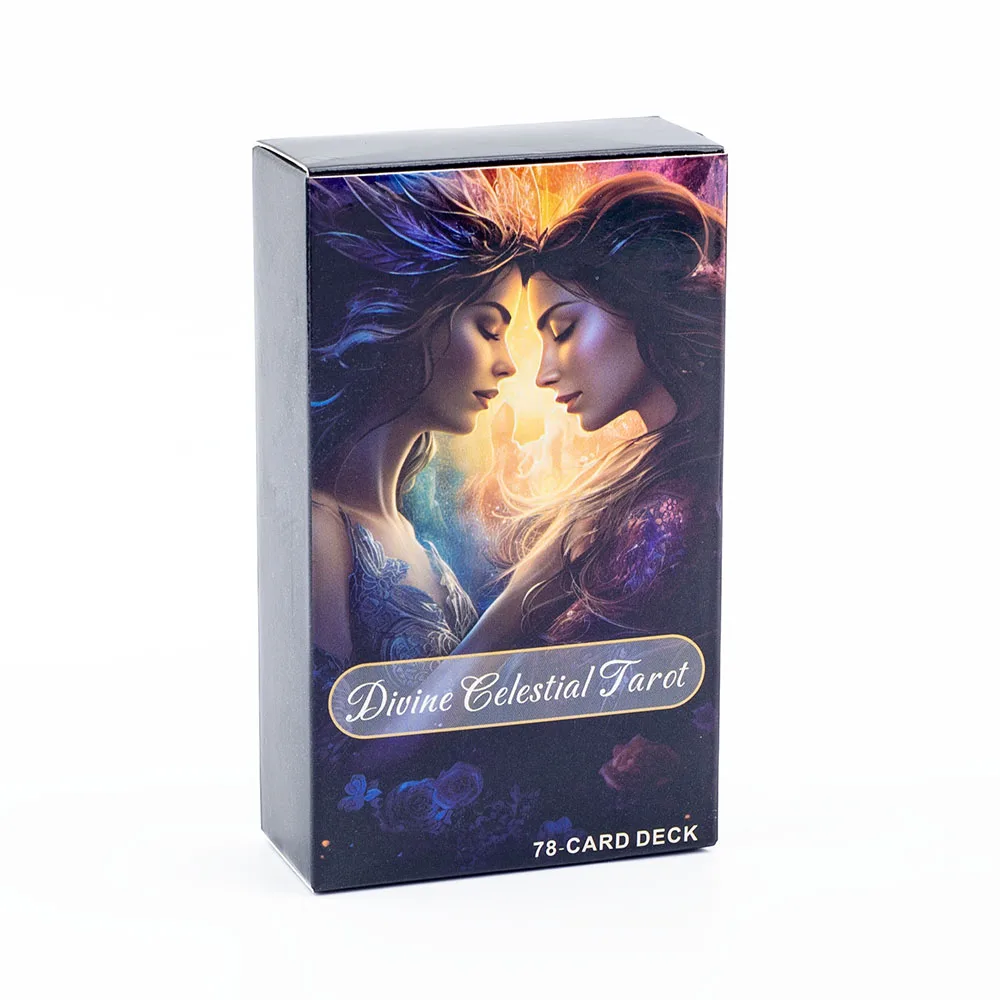 Sacred celestial tarot card game, versão inglesa, adivinhação jogo de tabuleiro com 78 cartas, para festa familiar, fortuna, edição de alta qualidade