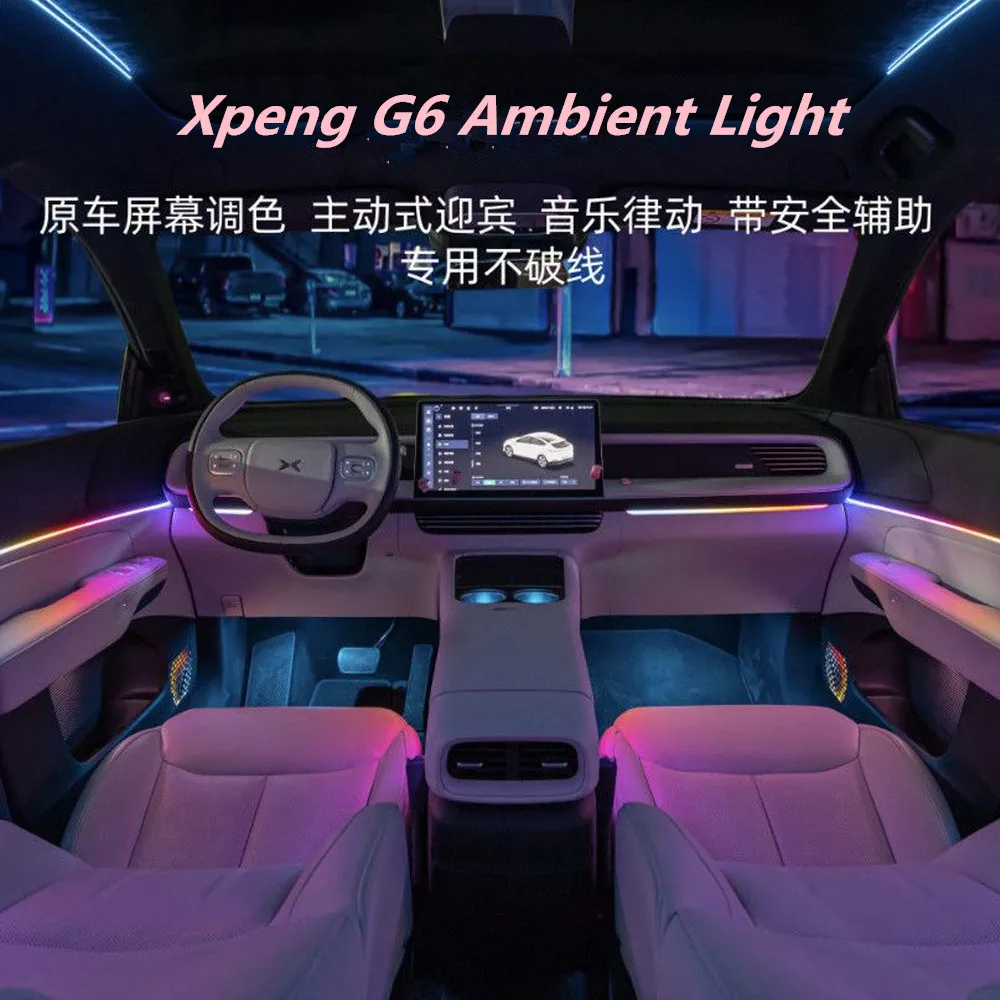 

For Xpeng G6 P5 P7i Ambient Light Screen Control Colorful Car Interior Ambient Light Special Original Factory Interior Modificat