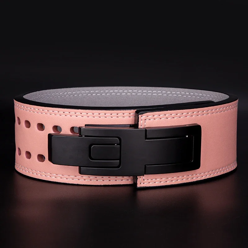 

Power Lifting Leather Weightlifting Gym Lever Buckle Belts Fitness Women Weightlifting, Squat, Deadlift Back Support