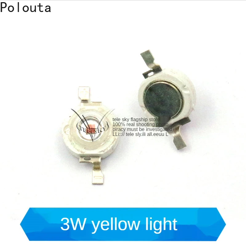 10 Pcs/Set High-brightness High-power 3W Small Light-emitting Diode LED Lamp Beads Are White Warm Lighting Red Yellow Green Blue