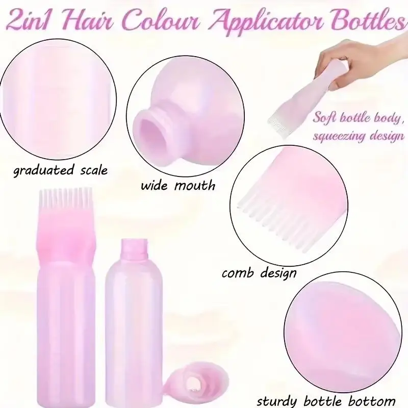 New 3Pcs Hair Care Set Spray Detangler Brush Root Comb Applicator Bottle & Scalp Massager For Wet & Dry Hair Styling Scalp Care