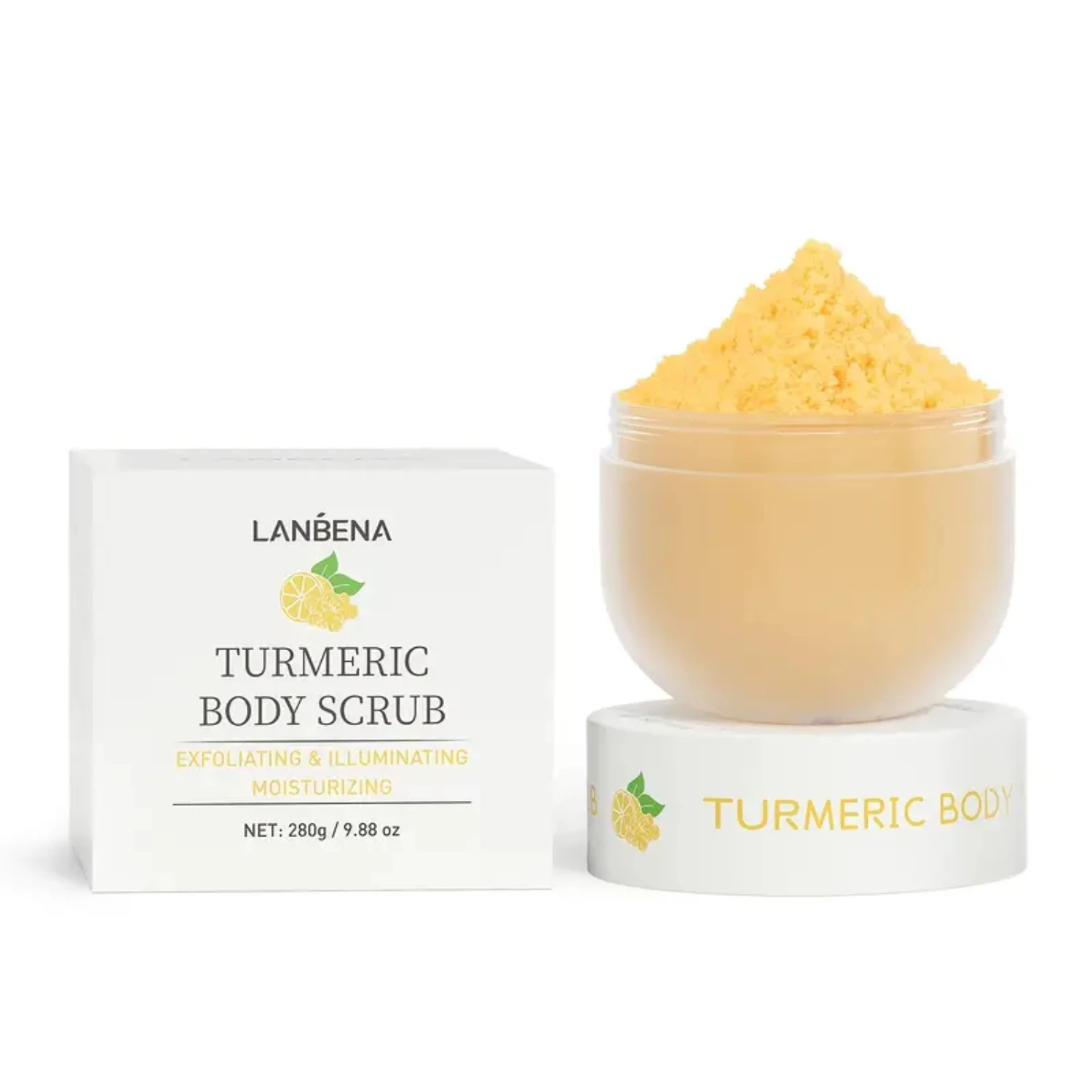 

Nourishing Turmeric Body Scrub -Deeply Moisturizing and Gentle Exfoliating Treatment for Rejuvenation of Face, Hands, and Feet -