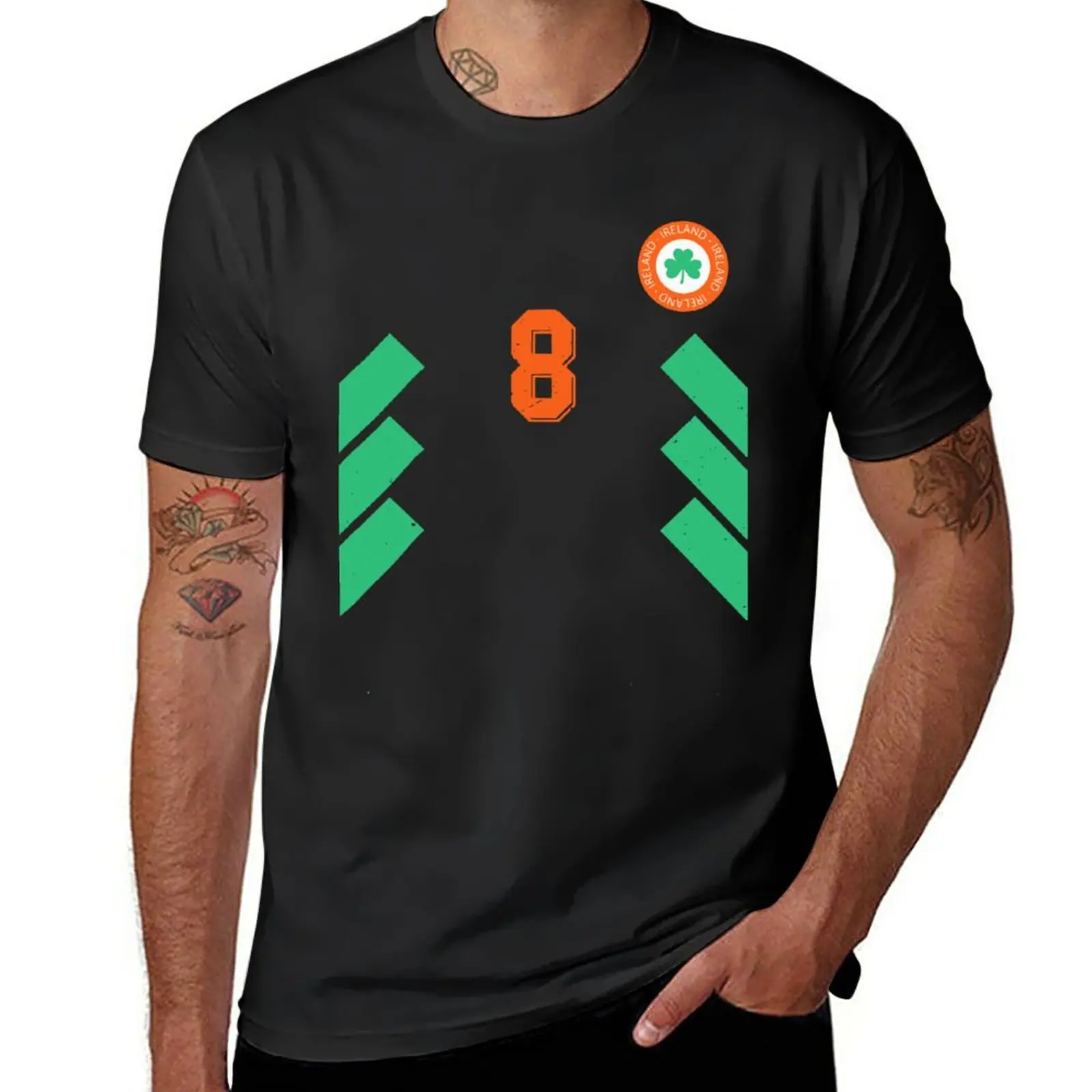 

New Retro Ireland Soccer Jersey EIRE Football Away 8 T-Shirt Short t-shirt korean fashion oversized t shirt mens t shirts pack