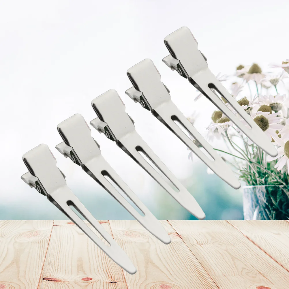 

20 шт. Зажимы 5,5 см из нержавеющей стали с одним зубцом, металлические зажимы для волос для кудрей, аксессуары для волос своими руками, ремесленные проекты, организация