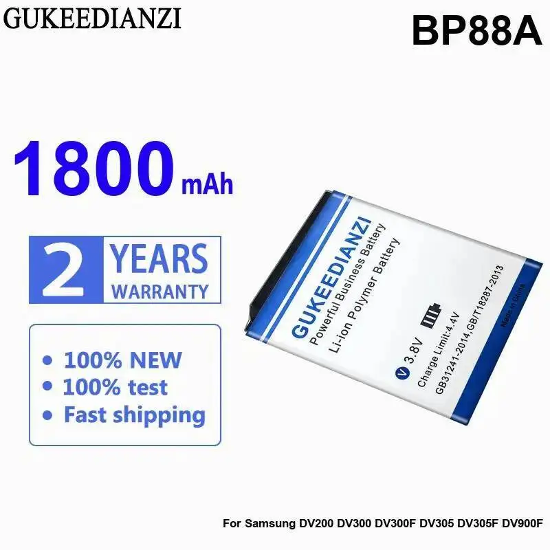 

BP88A 1800 мАч аккумулятор для камеры высокой производительности для Samsung DV200 DV300 DV300F DV305 DV305F DV900F высокой емкости