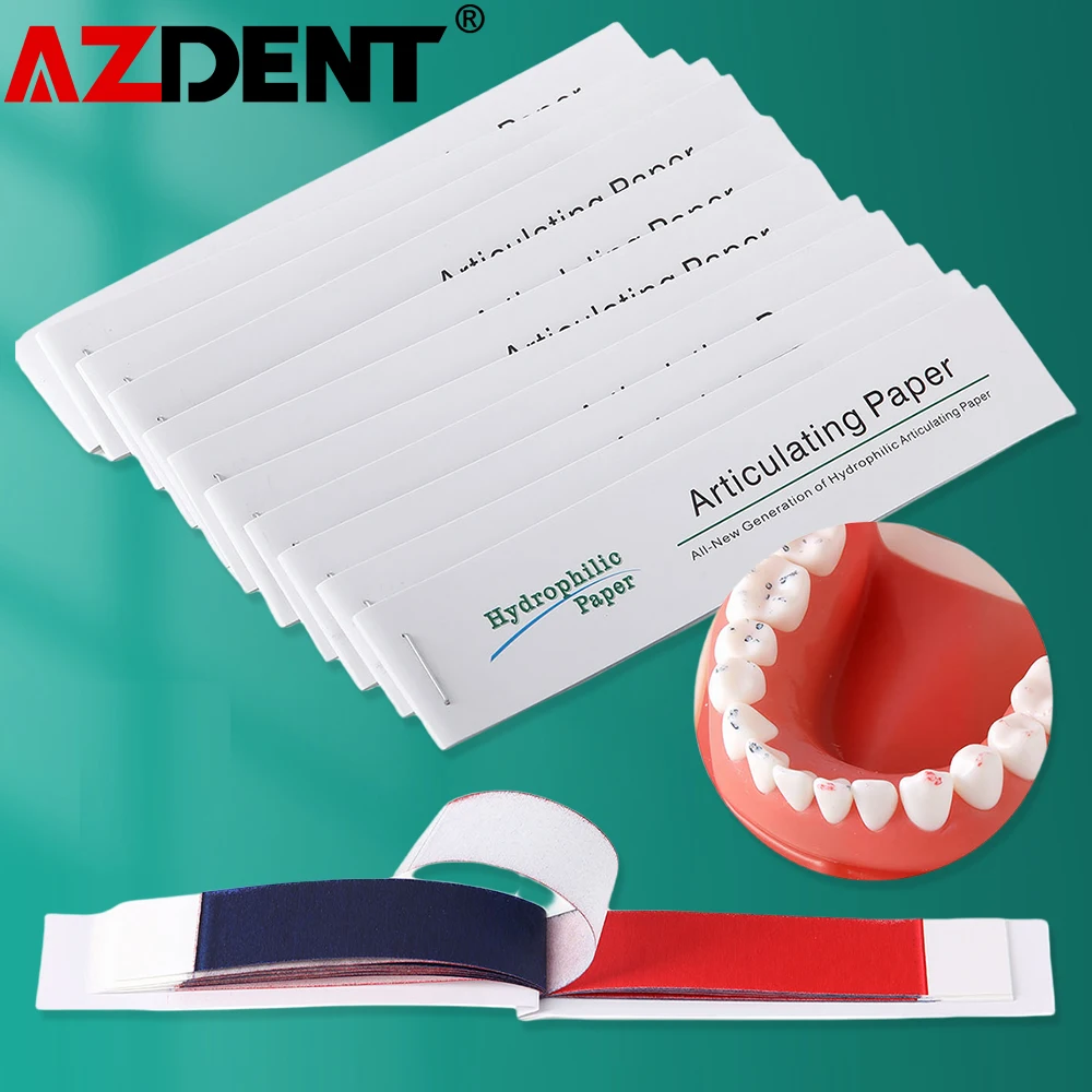 

144Sheets 110*21mm Azdent Dental Articulating Paper Strips Dentistry Oral Teeth Whitening Material Instrument Dental Lab Tools