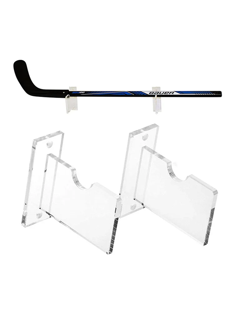 Hockey Stick Display Holder Transparent Durable Acrylic Wall Mount Golf Clubs Bracket Ice Hockey Sta