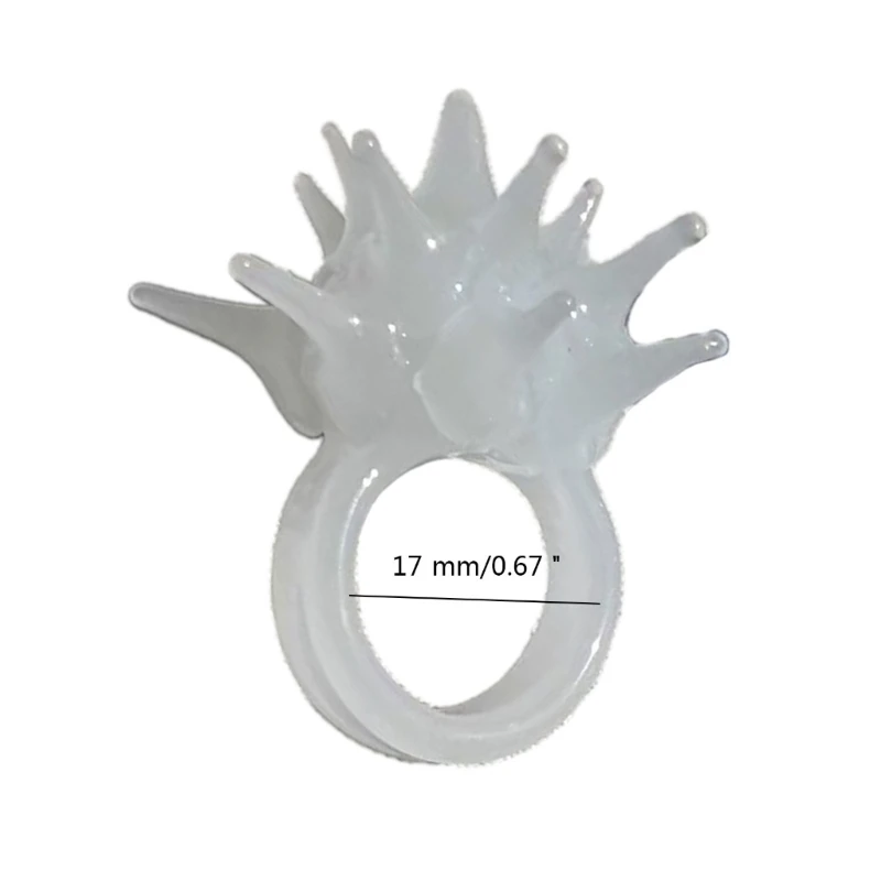 M2EA Stylish and Artistic Resin Sea Urchin Rings Ornament for Fashion Enthusiasts