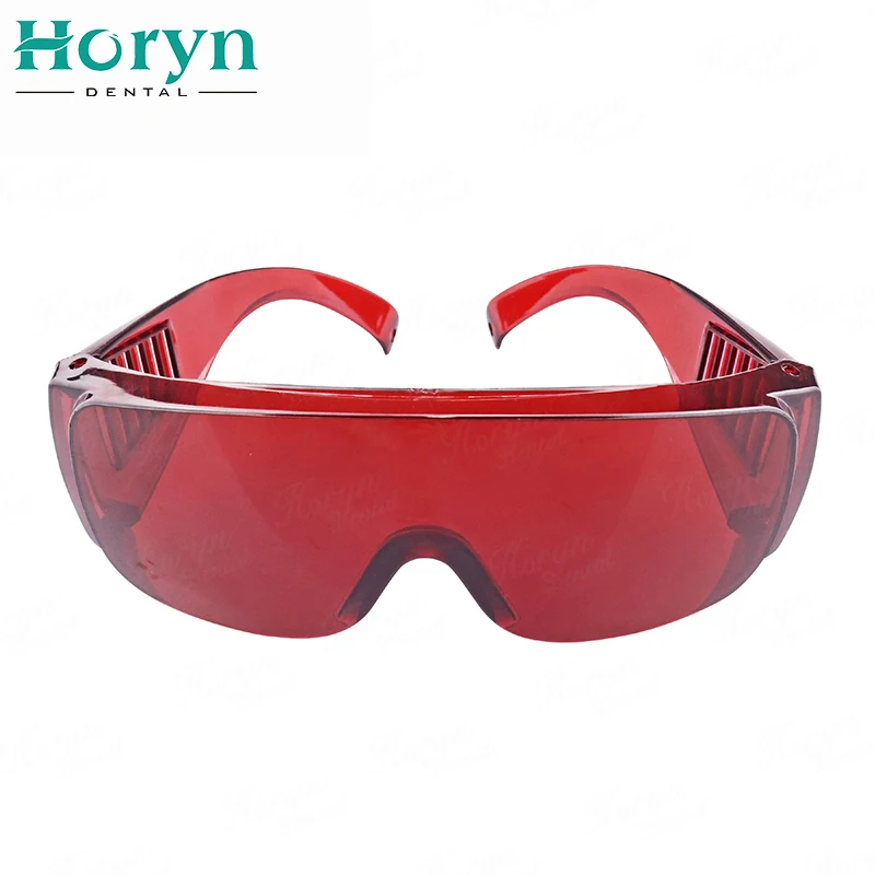 5PCS Eye Protection Spectacles Red Goggle Glasses Protective Eye Curing Light Whitening UV For Dentist