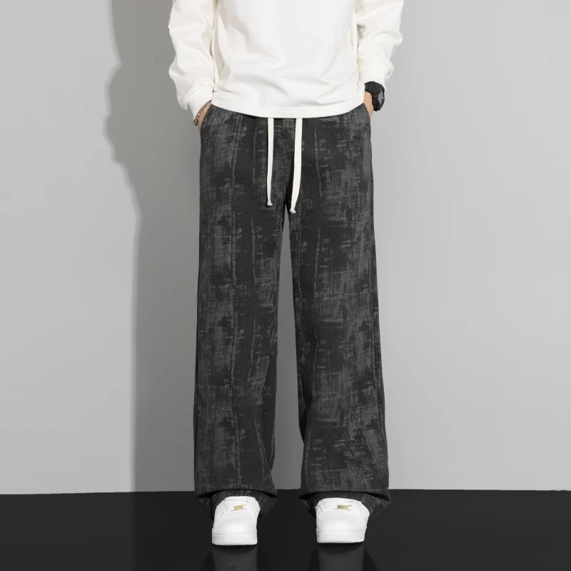 

New Men's High-quality Printed Casual Trendy Comfortable Pants Comfortable Breathable Fashionable and Trendy Straight Leg Pants