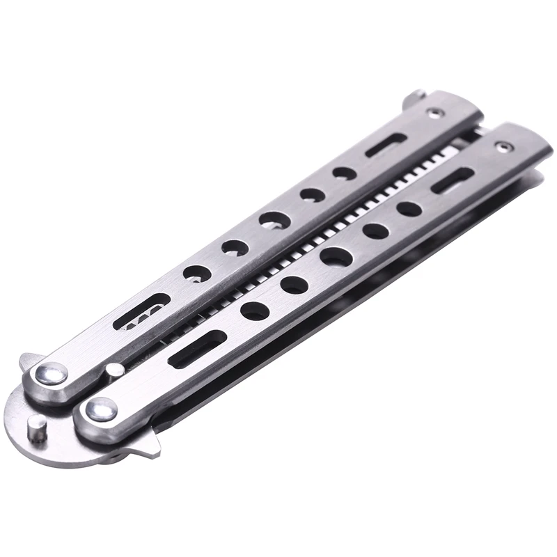 Peigne papillon pliable en acier inoxydable, brosse à barbe et à moustache, accessoire de coiffure