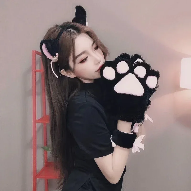 Plush Cat Claw Gloves Lolita Cute Cartoon Animation Performance Accessories Cosplay Soft Pure Desire Photo Props