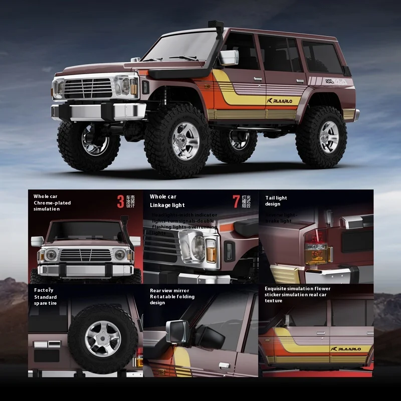 New Stock Relallo Tk07 1:7 Simulation Rc Model Remote Control Four-Wheel Drive Dual-Speed Differential Climbing Off-Road Vehicle
