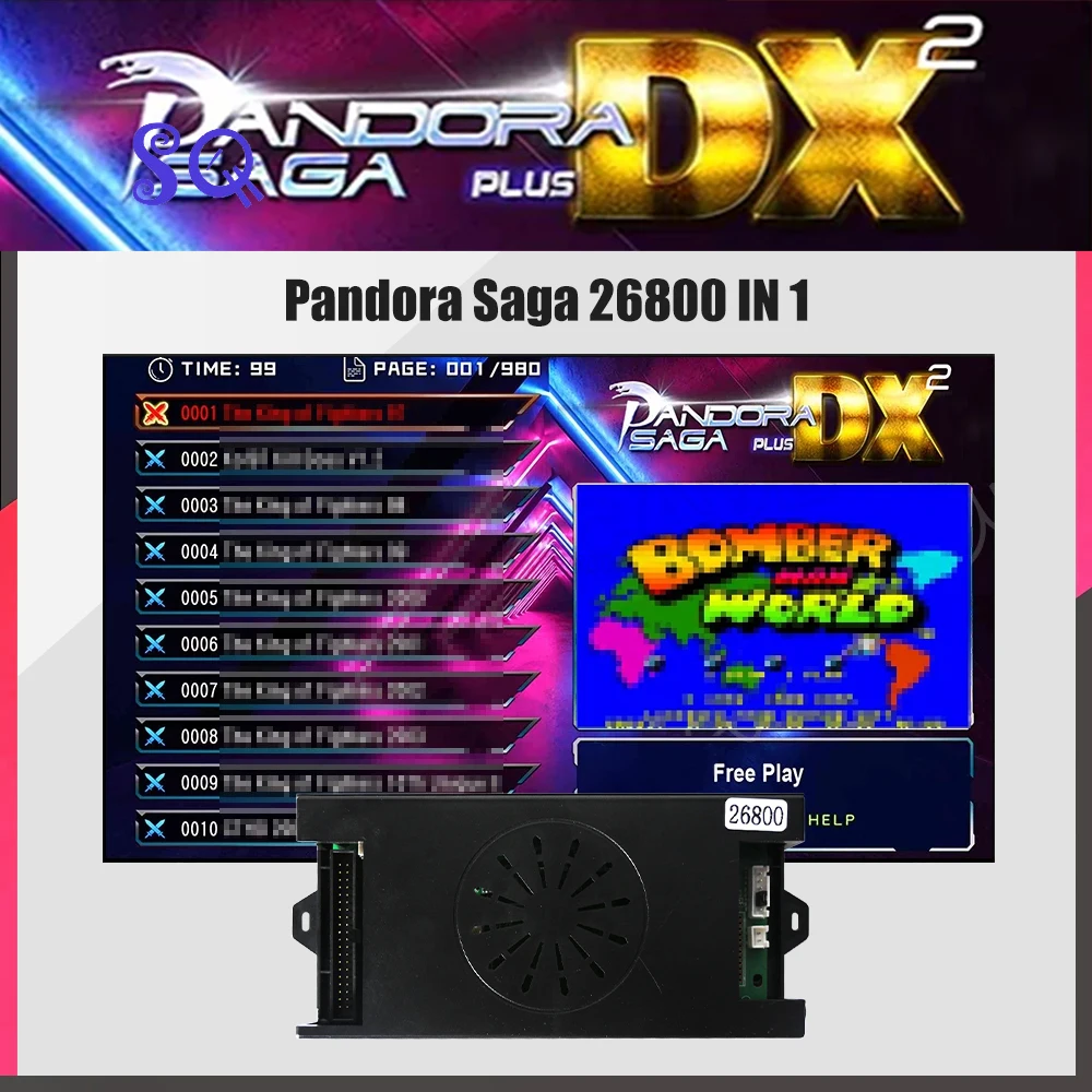 Pandora Saga Box DX2 26800 in 1 PCB Family Mainboard Retro Arcade Game Console For Built Bartop Cabinet Machine HDMI VGA