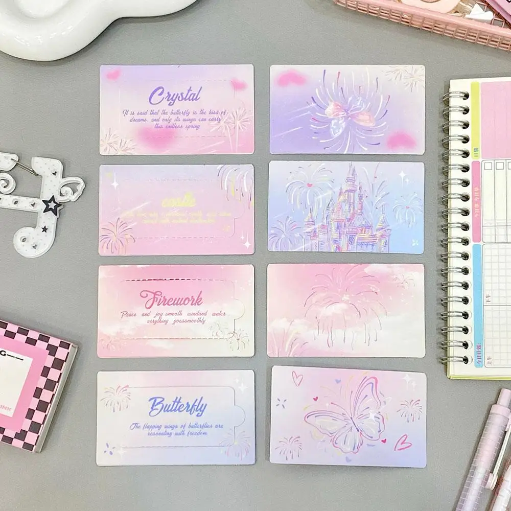 10 قطعة فراشة الطباعة المسيل للدموع سحب بطاقة رسالة بطاقات مكتوبة بخط اليد السنة الجديدة بطاقة المعايدة DIY بها بنفسك بطاقة الصفر المسيل للدموع قبالة بطاقات الرسائل #5